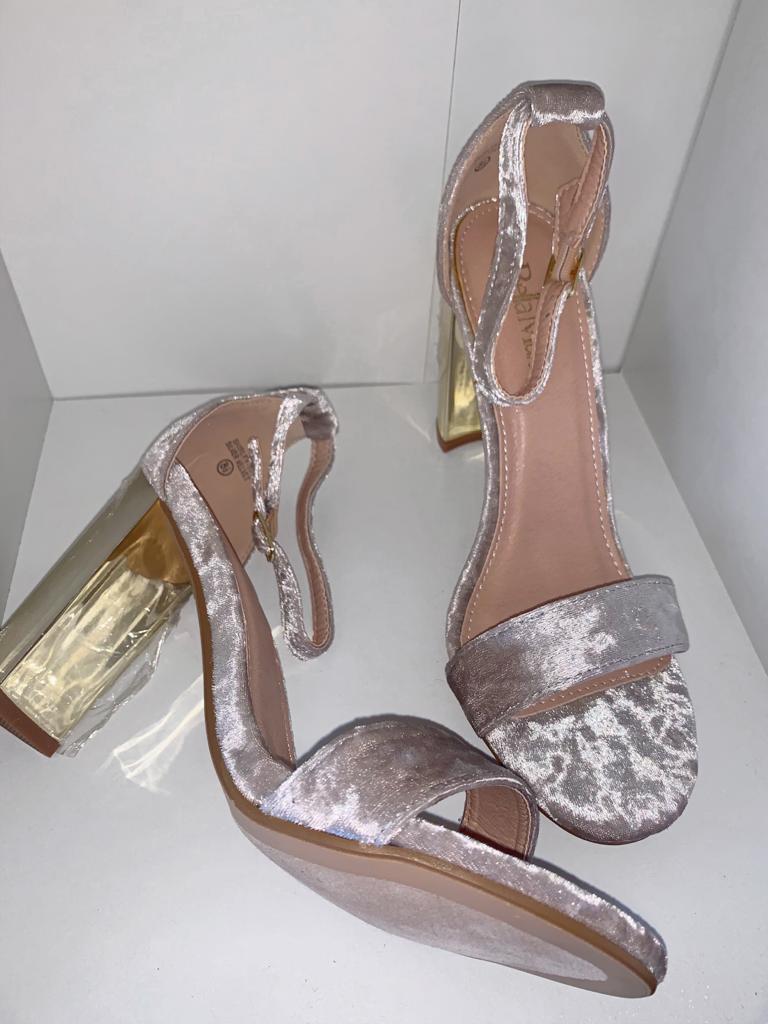 Silver Velvet shoes