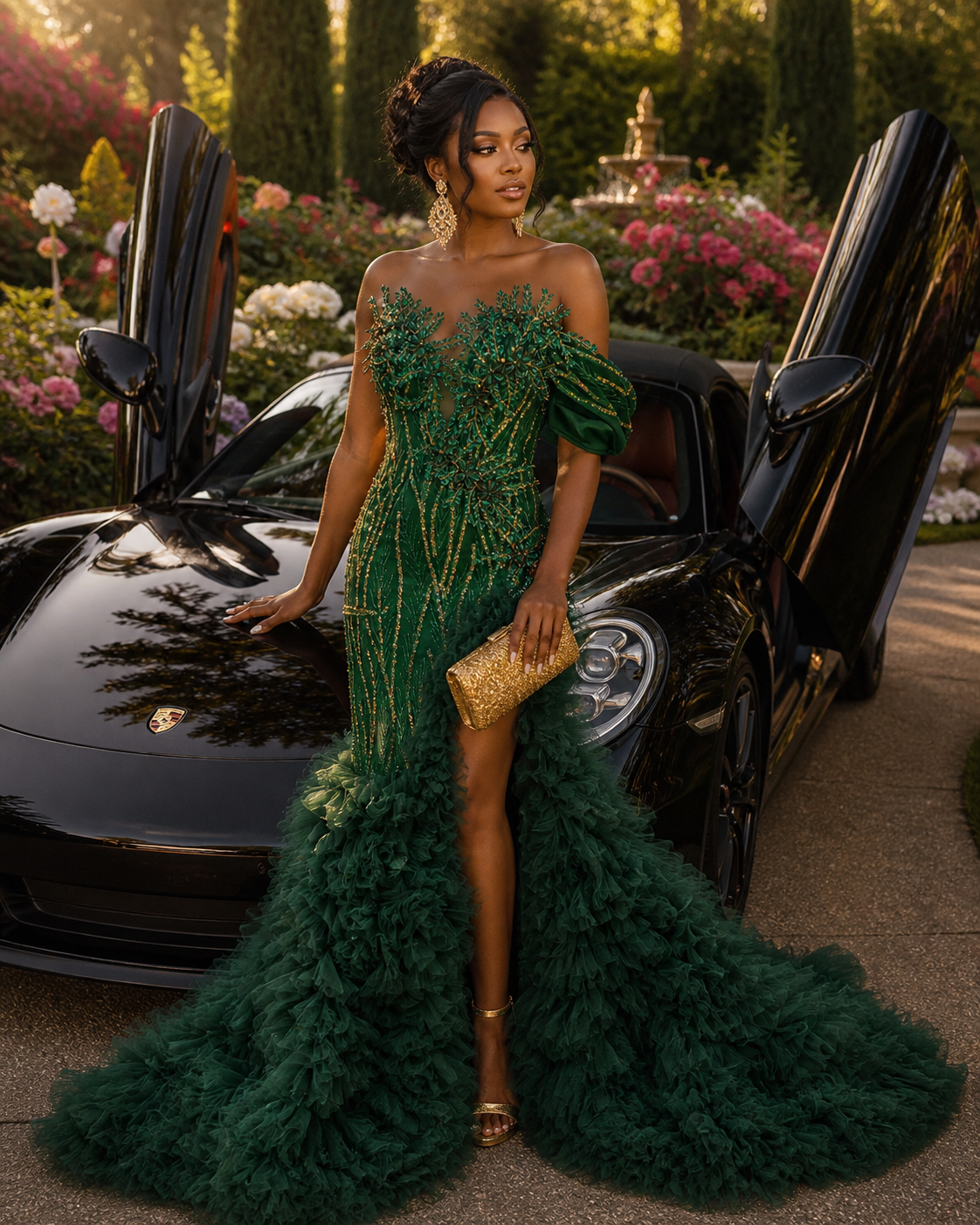 Olivia Emerald green Gown