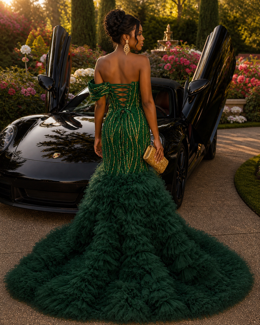 Olivia Emerald green Gown