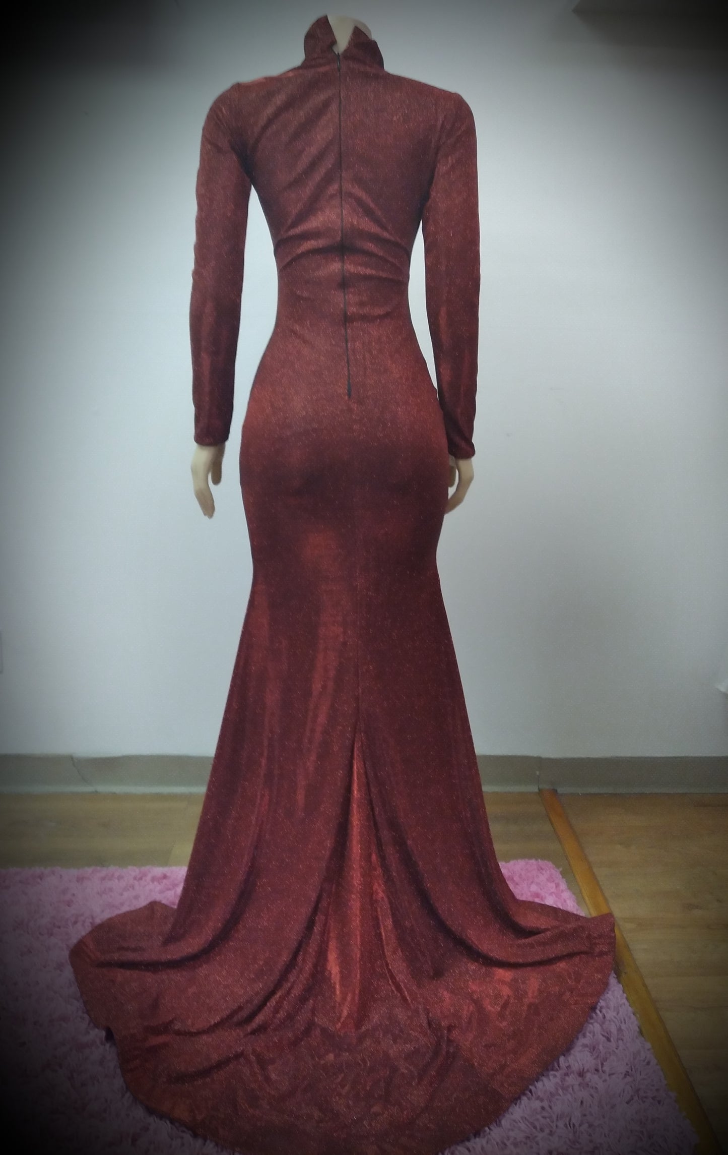 Ready to ship - Red Long Sleeve Gown