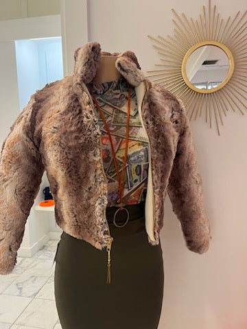 Faux Fur Bomber Jacket